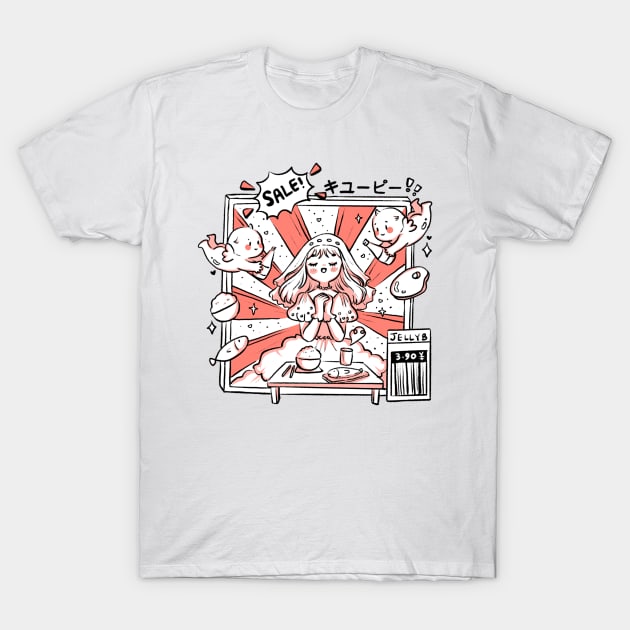 Kewpie Madness T-Shirt by Jellybeanillustration